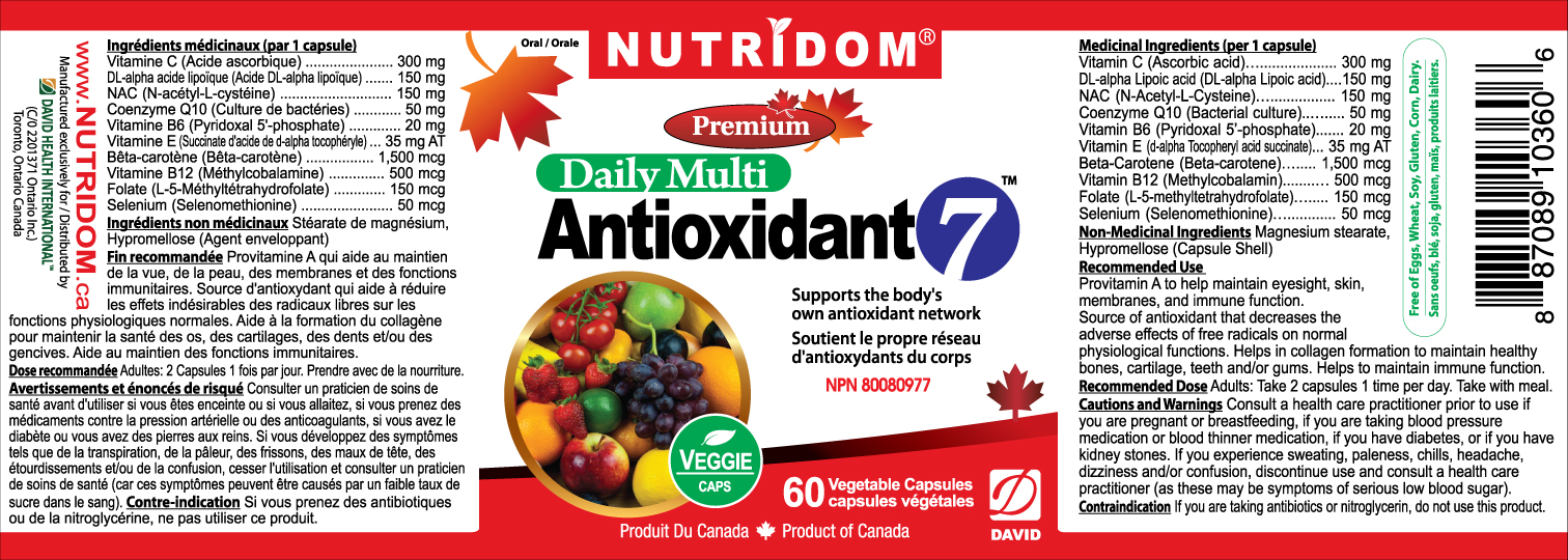 Nutridom Antioxidant 7 60 Vcaps - 6 PACK